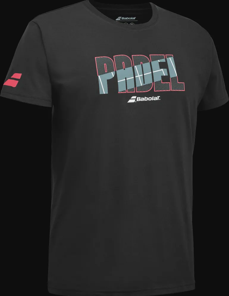 T-SHIRT A MANICA CORTA DA PADEL DA UOMO BABOLAT COTTON 6MS24441 2000