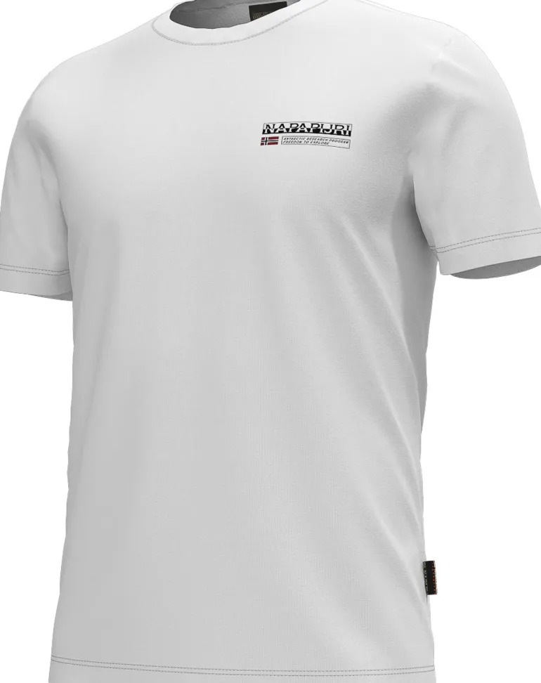 T-SHIRT A MANICA CORTA DA UOMO NAPAPIJRI S-KASBA BRIGHT WHITE NP0A4HQQ 002