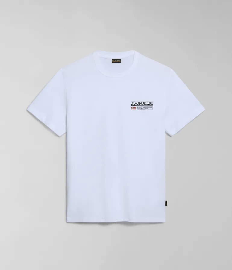 T-SHIRT A MANICA CORTA DA UOMO NAPAPIJRI S-KASBA BRIGHT WHITE NP0A4HQQ 002