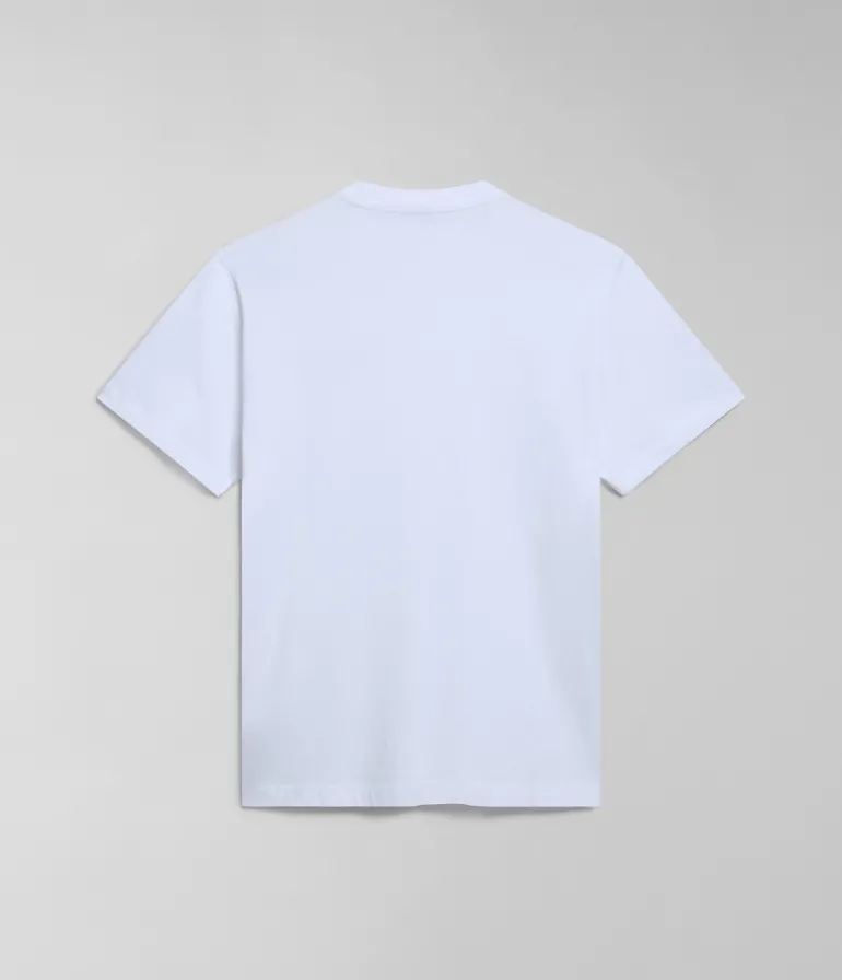 T-SHIRT A MANICA CORTA DA UOMO NAPAPIJRI S-KASBA BRIGHT WHITE NP0A4HQQ 002