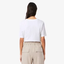 T-SHIRT A MANICA CORTA DA DONNA LACOSTE TF7300 001