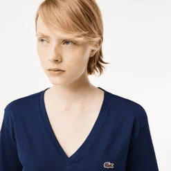T-SHIRT A MANICA CORTA DA DONNA LACOSTE TF7300 166