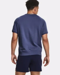 T-SHIRT A MANICA CORTA DA UOMO UNDER ARMOUR PROJECT ROCK TERRY GYM TOP HUSHED BLUE 1380177 0480