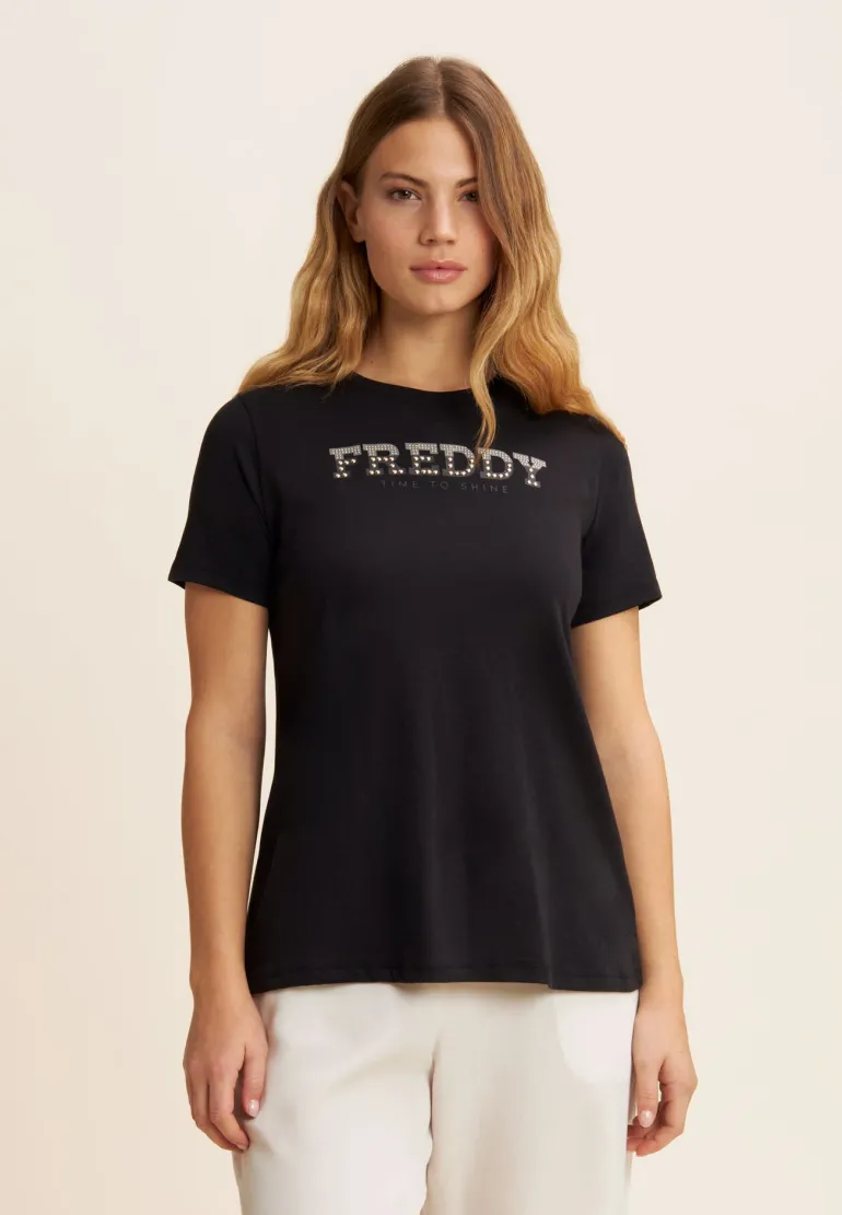 T-SHIRT A MANICA CORTA DA DONNA FREDDY S25WCRT2 N