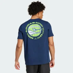 T-SHIRT A MANICA CORTA DA TENNIS DA UOMO ADIDAS RACKET T COLLEGIATE IW0145