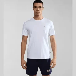 T-SHIRT A MANICA CORTA DA UOMO NAPAPIJRI SALIS SUM BRIGHT WHITE NP0A4H8D 002