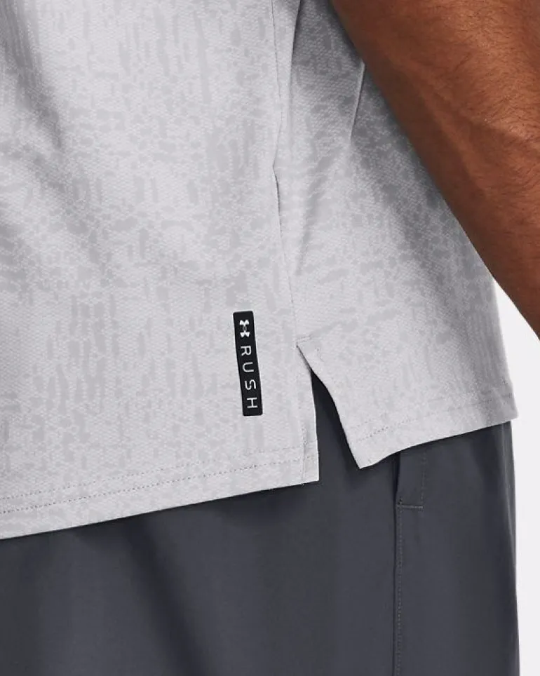 T-SHIRT A MANICA CORTA DA UOMO UNDER ARMOUR RUSH ENERGY PRINT MOD GRAY 1376792 0011
