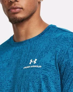 T-SHIRT A MANICA CORTA DA UOMO UNDER ARMOUR RUSH ENERGY PRINT VARSITY BLUE 1376792 0426