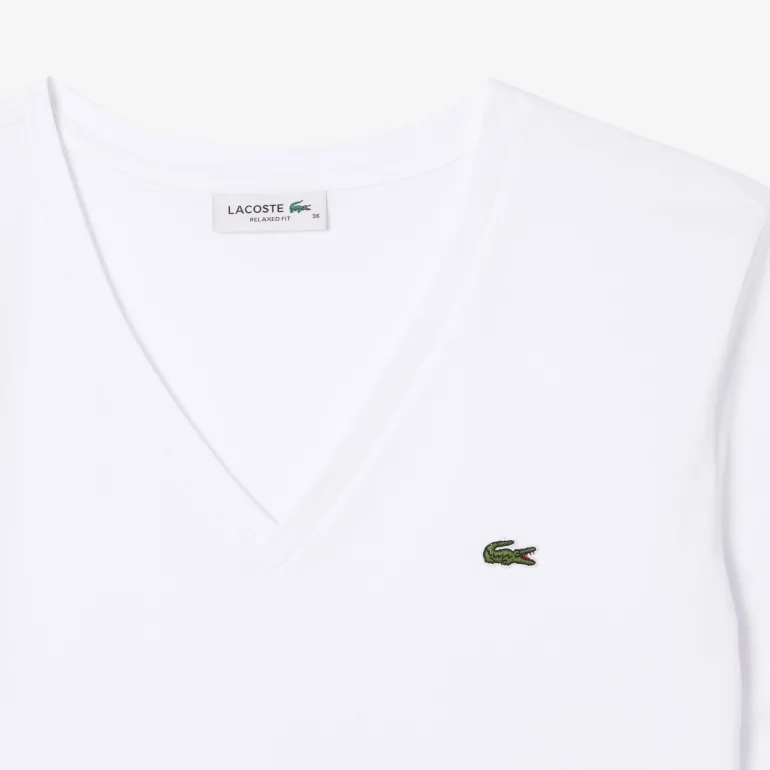 T-SHIRT A MANICA CORTA DA DONNA LACOSTE TF7300 001