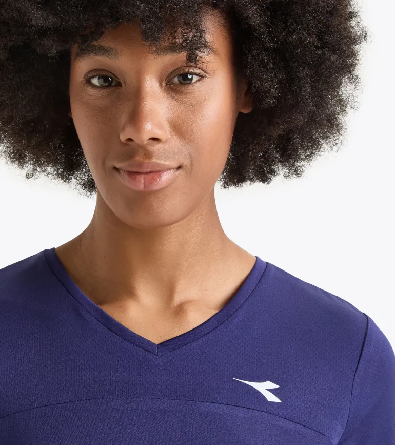 T-SHIRT A MANICA CORTA DA TENNIS DA DONNA DIADORA TENNIS BLUE NEW YORK 102.180774 60003