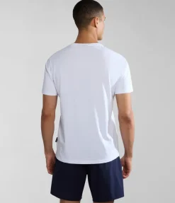 T-SHIRT A MANICA CORTA DA UOMO NAPAPIJRI SALIS SUM BRIGHT WHITE NP0A4H8D 002