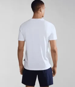 T-SHIRT A MANICA CORTA DA UOMO NAPAPIJRI SALIS SUM BRIGHT WHITE NP0A4H8D 002