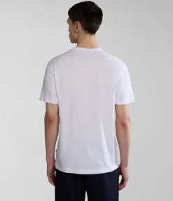 T-SHIRT A MANICA CORTA DA UOMO NAPAPIJRI S-KASBA BRIGHT WHITE NP0A4HQQ 002