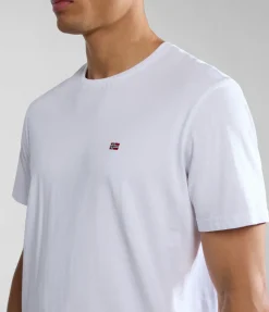 T-SHIRT A MANICA CORTA DA UOMO NAPAPIJRI SALIS SUM BRIGHT WHITE NP0A4H8D 002