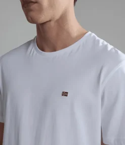 T-SHIRT A MANICA CORTA DA UOMO NAPAPIJRI SALIS SUM BRIGHT WHITE NP0A4H8D 002