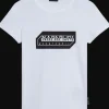 T-SHIRT A MANICA CORTA JUNIOR NAPAPIJRI K S-KITIK BRIGHT WHITE NP0A4HTF 002