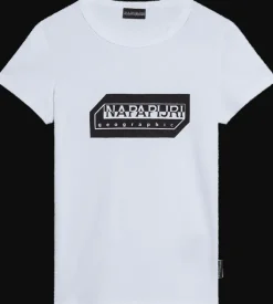 T-SHIRT A MANICA CORTA JUNIOR NAPAPIJRI K S-KITIK BRIGHT WHITE NP0A4HTF 002