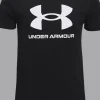 T-SHIRT A MANICA CORTA JUNIOR UNDER ARMOUR SPORTSTYLE LOGO BLACK 1363282 0001