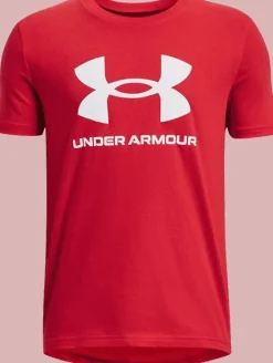T-SHIRT A MANICA CORTA JUNIOR UNDER ARMOUR SPORTSTYLE LOGO RED 1363282 0600