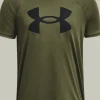 T-SHIRT A MANICA CORTA JUNIOR UNDER ARMOUR TECH BIG LOGO MARINE OD GREEN 1363283 0390