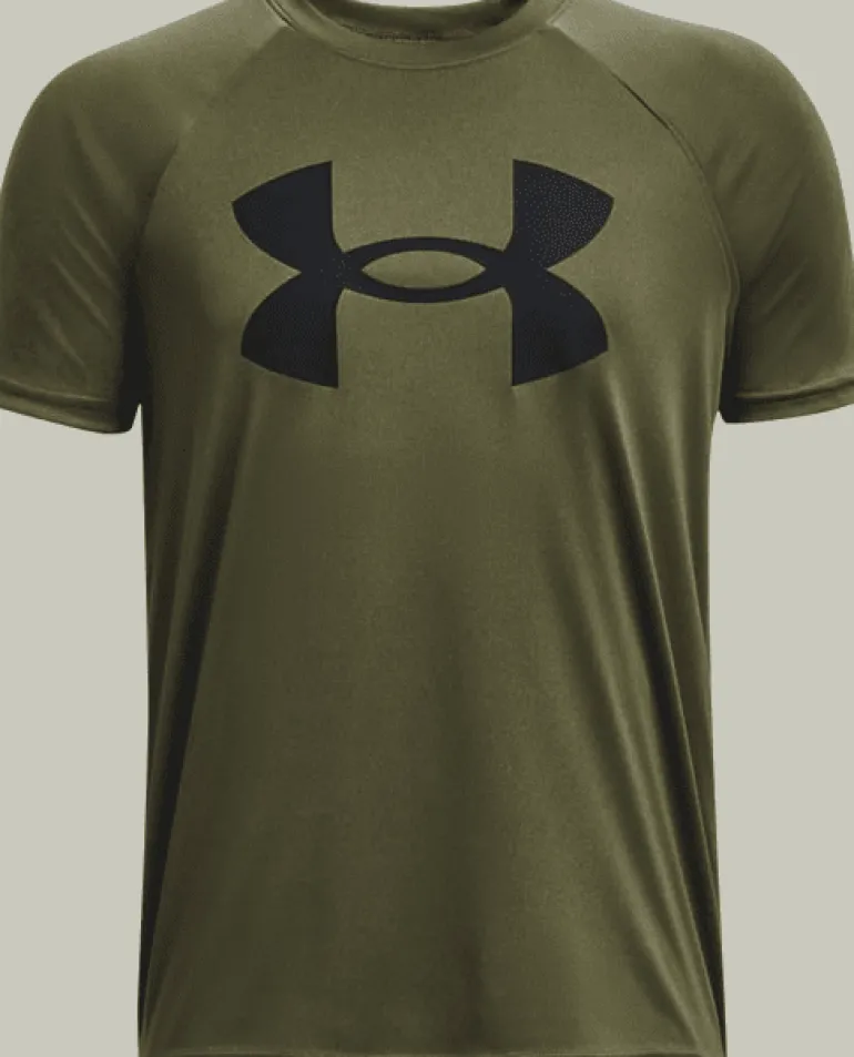 T-SHIRT A MANICA CORTA JUNIOR UNDER ARMOUR TECH BIG LOGO MARINE OD GREEN 1363283 0390