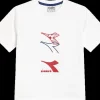 T-SHIRT A MANICA CORTA JUNIOR DIADORA LOGO OPTICAL WHITE 102.180953 20002