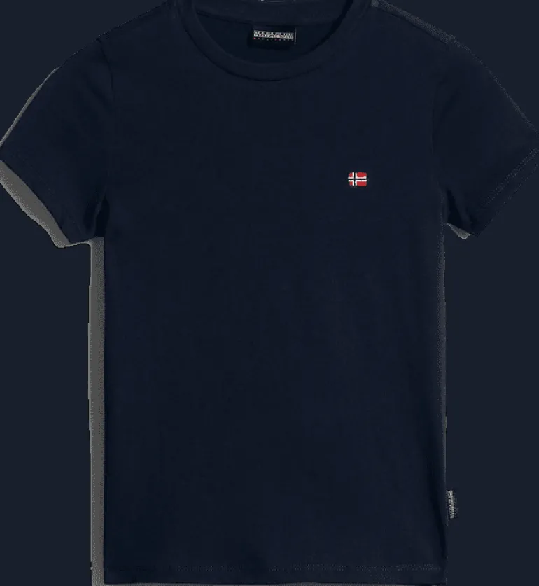 T-SHIRT A MANICA CORTA JUNIOR NAPAPIJRI SALIS 2 BLU MARINE NP0A4GEH 176