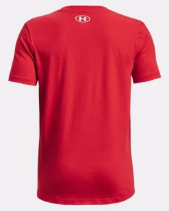 T-SHIRT A MANICA CORTA JUNIOR UNDER ARMOUR SPORTSTYLE LOGO RED 1363282 0600