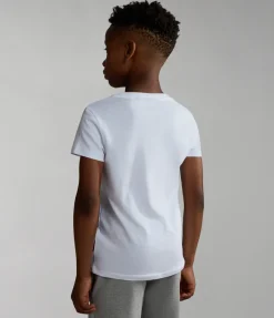T-SHIRT A MANICA CORTA JUNIOR NAPAPIJRI SALIS 2 BRIGHT WHITE NP0A4GEH 002