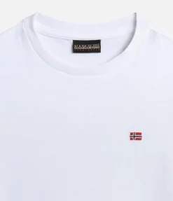 T-SHIRT A MANICA CORTA JUNIOR NAPAPIJRI SALIS 2 BRIGHT WHITE NP0A4GEH 002