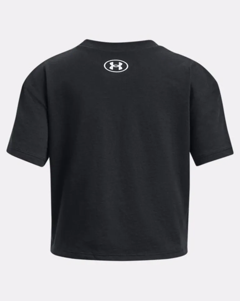 T-SHIRT A MANICA CORTA JUNIOR UNDER ARMOUR CROP SPORTSTYLE LOGO 1380878 001