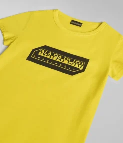 T-SHIRT A MANICA CORTA JUNIOR NAPAPIJRI K S-KITIK YELLOW VISIBLE NP0A4HTF Y1K
