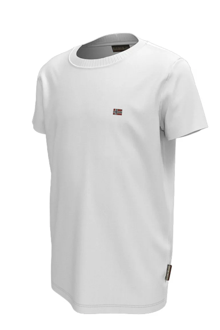 T-SHIRT A MANICA CORTA JUNIOR NAPAPIJRI SALIS 2 BRIGHT WHITE NP0A4GEH 002