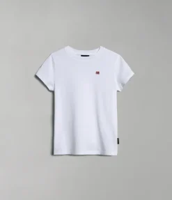 T-SHIRT A MANICA CORTA JUNIOR NAPAPIJRI SALIS 2 BRIGHT WHITE NP0A4GEH 002