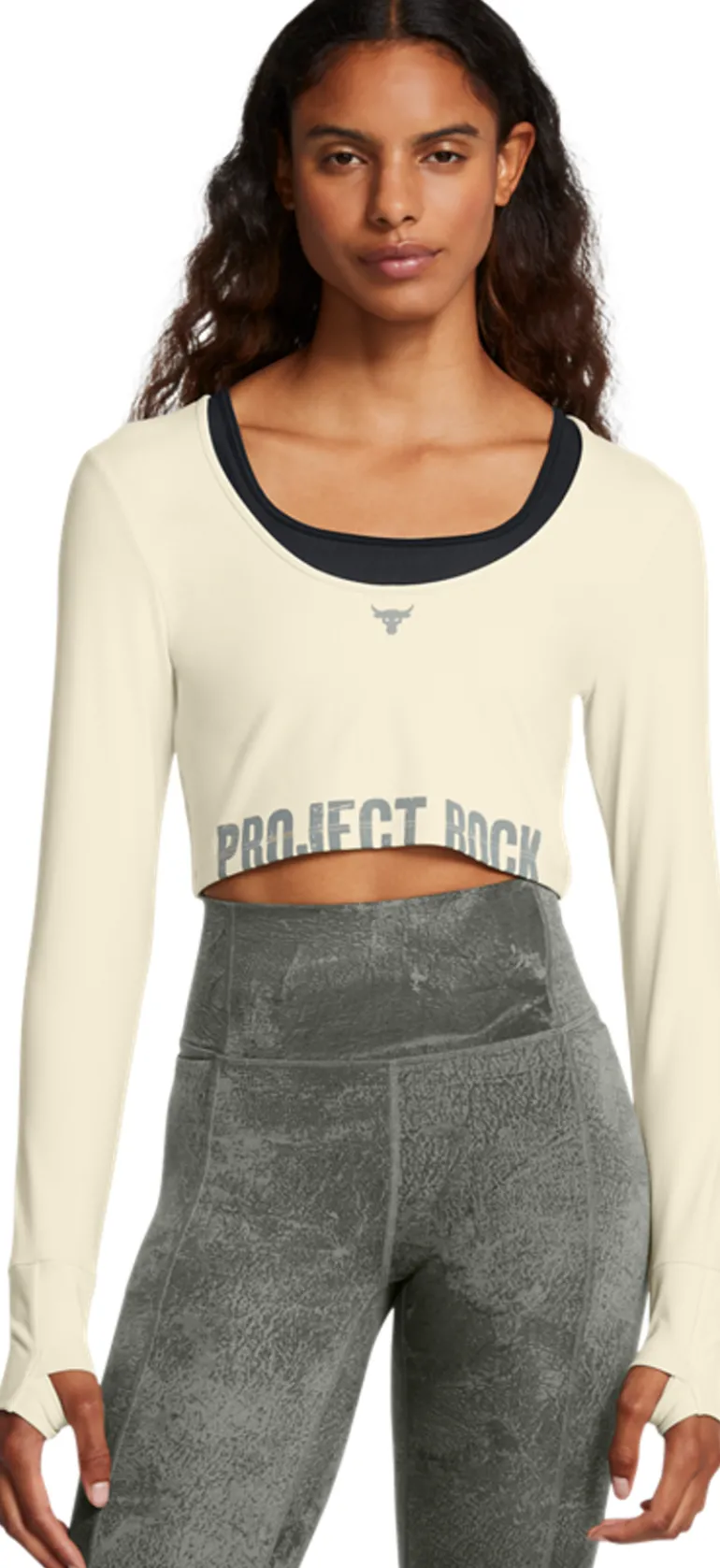 T-SHIRT A MANICA LUNGA DA DONNA UNDER ARMOUR PJT RCK LG LS WORKOUT TOP 1386443 273