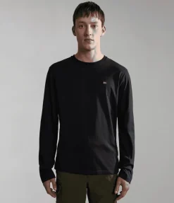 T-SHIRT A MANICA LUNGA DA UOMO NAPAPIJRI SALIS LS 1 BLACK  NP0A4HN7 041