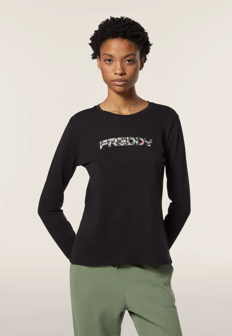 T-SHIRT A MANICA LUNGA DA DONNA FREDDY F4WMVT3 N