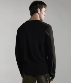 T-SHIRT A MANICA LUNGA DA UOMO NAPAPIJRI SALIS LS 1 BLACK  NP0A4HN7 041