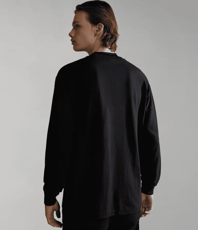 T-SHIRT A MANICA LUNGA DA UOMO NAPAPIJRI S-BOX LS 3 BLACK NP0A4GK7 041