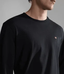 T-SHIRT A MANICA LUNGA DA UOMO NAPAPIJRI SALIS LS 1 BLACK  NP0A4HN7 041