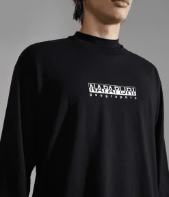T-SHIRT A MANICA LUNGA DA UOMO NAPAPIJRI S-BOX LS 3 BLACK NP0A4GK7 041