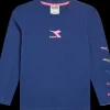 T-SHIRT A MANICA LUNGA JUNIOR DIADORA LOGO SALTIRE NAVY 102.180959 60024
