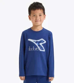 T-SHIRT A MANICA LUNGA JUNIOR DIADORA LOGO SALTIRE NAVY 102.181439 60024