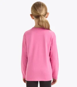 T-SHIRT A MANICA LUNGA JUNIOR DIADORA LOGO CHATEAU PINK 102.180959 50149