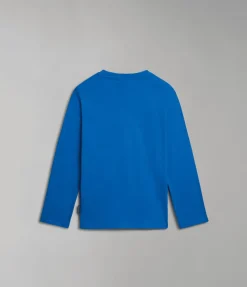 T-SHIRT A MANICA LUNGA JUNIOR NAPAPIJRI K S-BOX LS 1 BLUE CLASSIC NP0A4GNI B2I