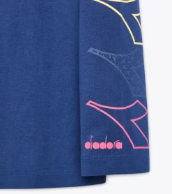 T-SHIRT A MANICA LUNGA JUNIOR DIADORA LOGO SALTIRE NAVY 102.180959 60024