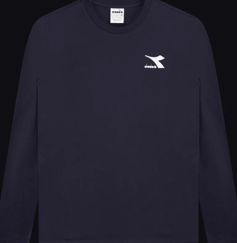 T-SHIRT DA UOMO A MANICA LUNGA DIADORA T-SHIRT CHROMIA CLASSIC NAVY - 102.178846 60062