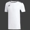 T-SHIRT MANICA CORTA TENNIS UOMO ADIDAS ENTRADA BIANCA CON STRISCE NERE