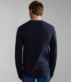 T-SHIRT MANICA LUNGA DA UOMO NAPAPIJRI SALIS 1 BLU MARINE NP0A4HN7 176