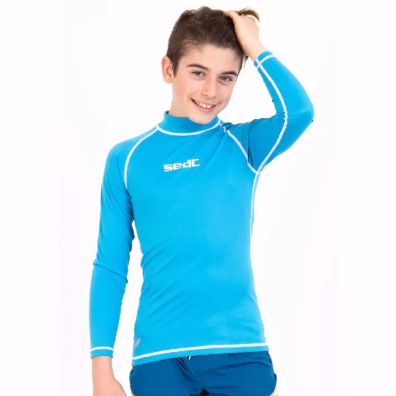 T-SHIRT SUN LONG SEAC SUB BOY AZZURRO